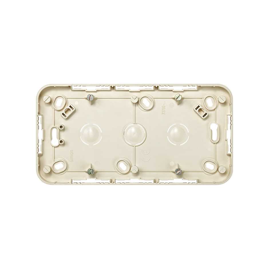 Caja de superficie para 2 elementos marfil Simon 73