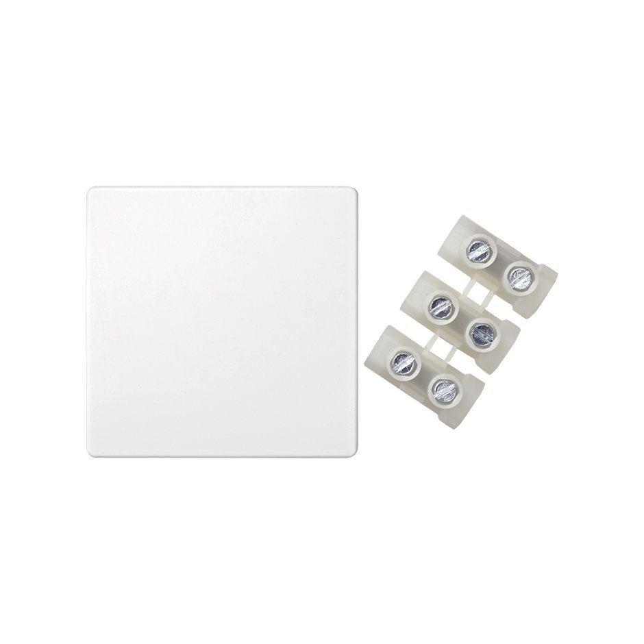 Barrette de dérivation à 3 bornes et couvercle blanc Simon 73 Loft