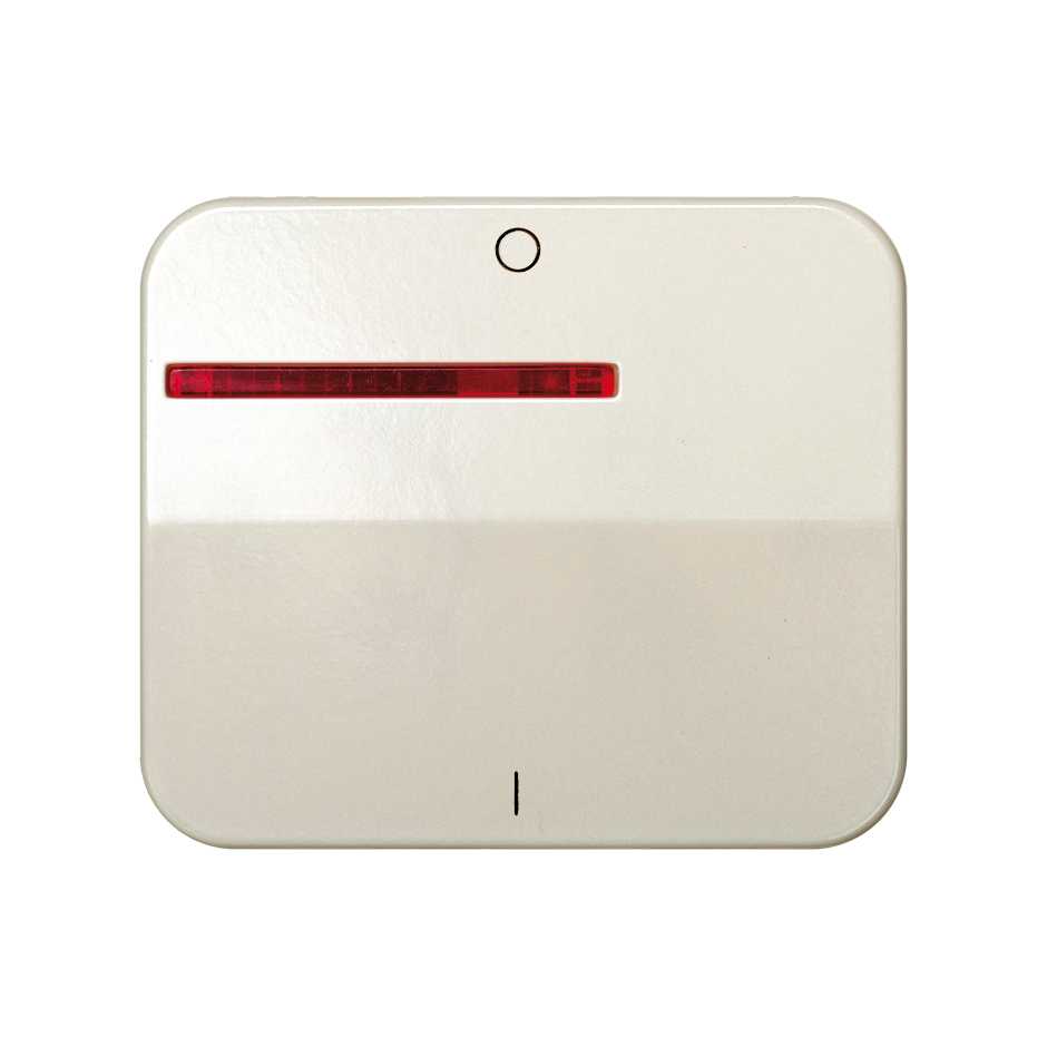 Tecla individual para interruptor bipolar com piloto branco e gravação I/O marfim Simon 75