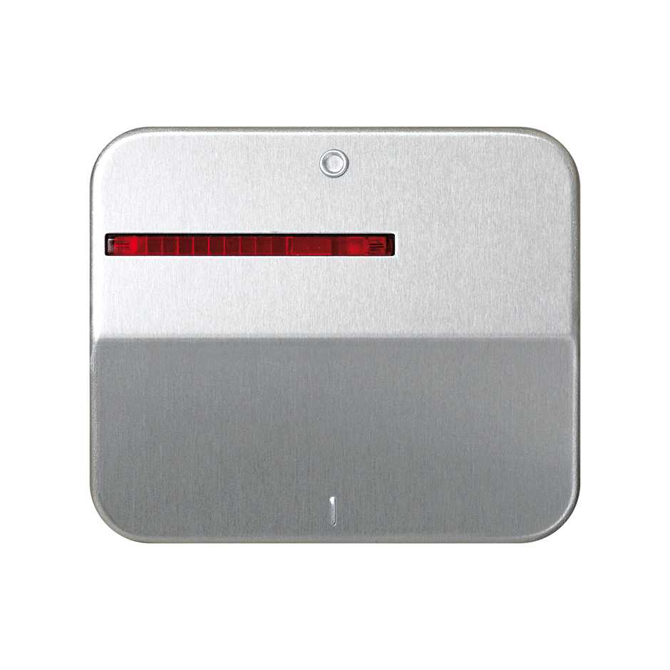 Tecla individual para interruptor bipolar com piloto branco e gravação I/O alumínio Simon 75