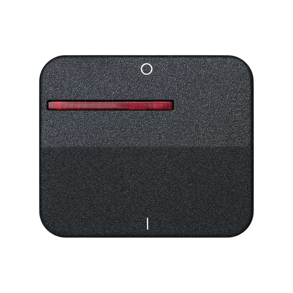Single rocker for two-pole switch with pilot light and I/O symbol graphite Simon 75