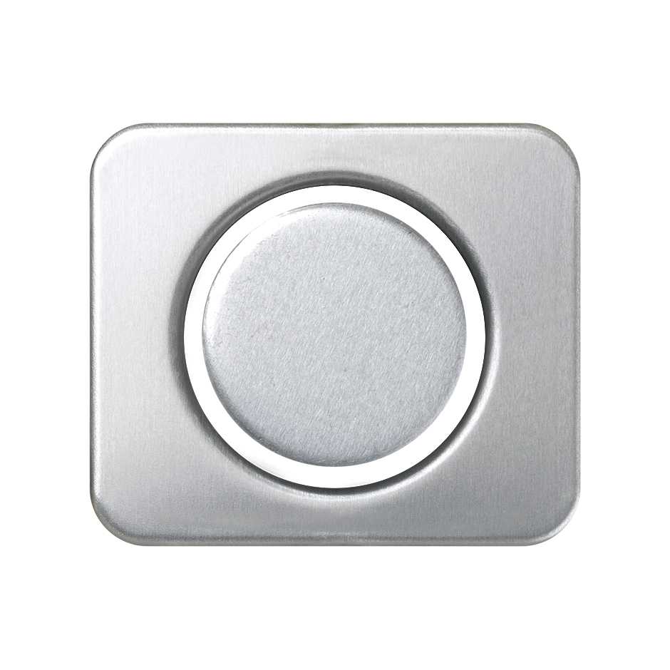 Placa para os mecanismos eletrónicos de toque com luminoso azul alumínio Simon 75