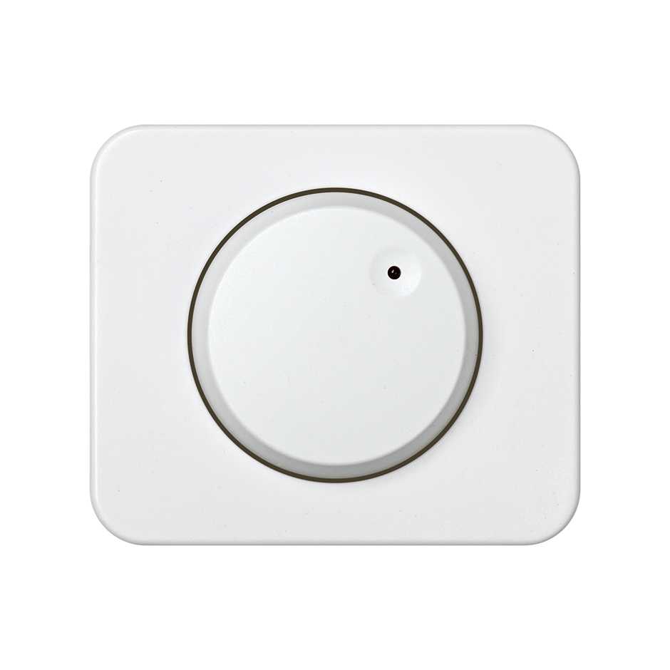 Plate for electronic rotary voltage regulator up to 500W/VA with light white Simon 75