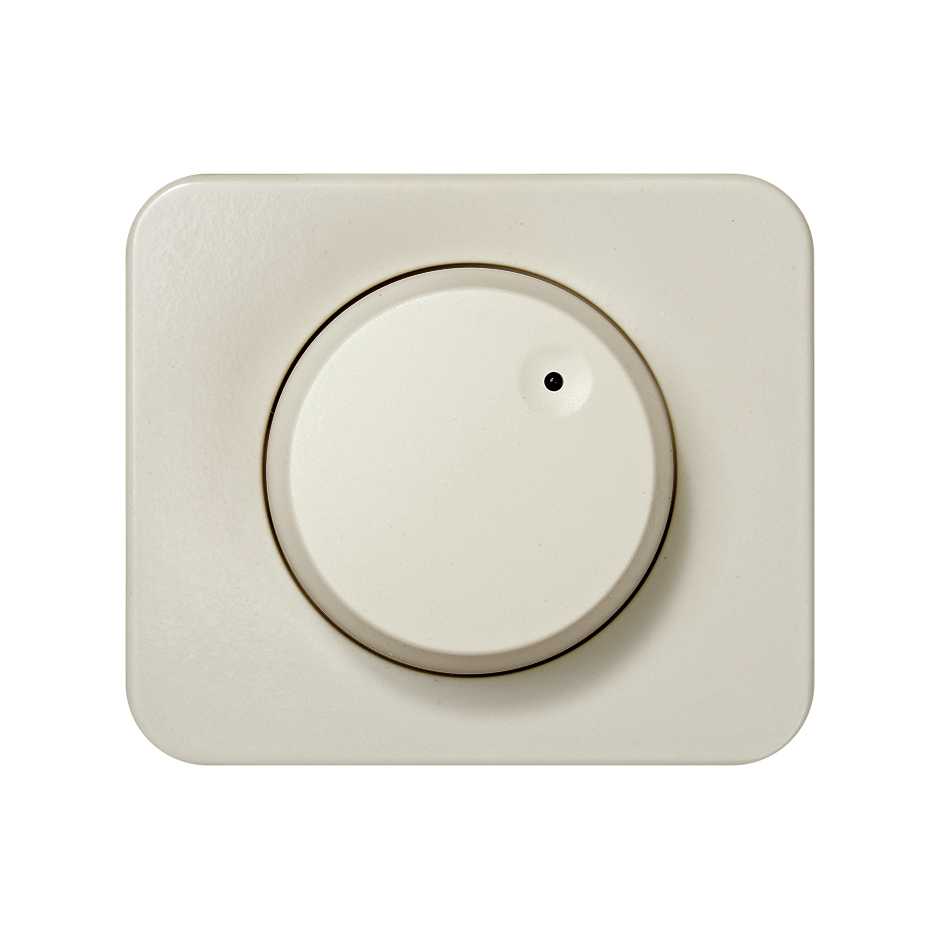 Plate for electronic rotary voltage regulator up to 500W/VA with light ivory Simon 75