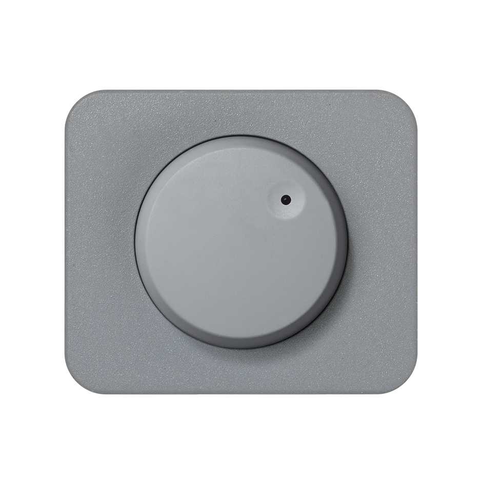 Plate for electronic rotary voltage regulator up to 500W/VA with light grey Simon 75