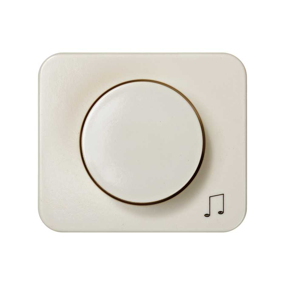 Plate for background music regulators with musical note symbol ivory Simon 75