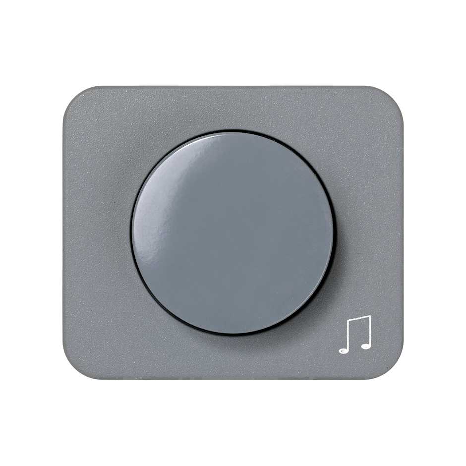 Plate for background music regulators with musical note symbol grey Simon 75