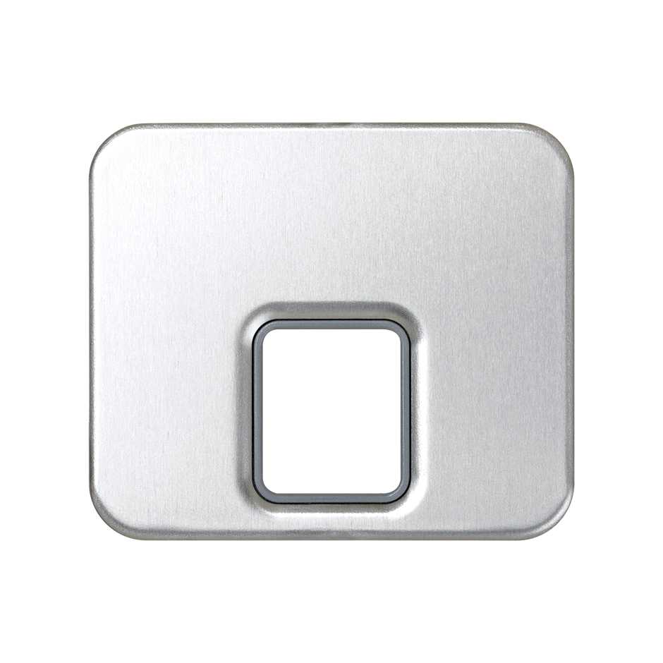 Placa para tomadas telefónicas com conetores RJ11 e RJ12 alumínio Simon 75