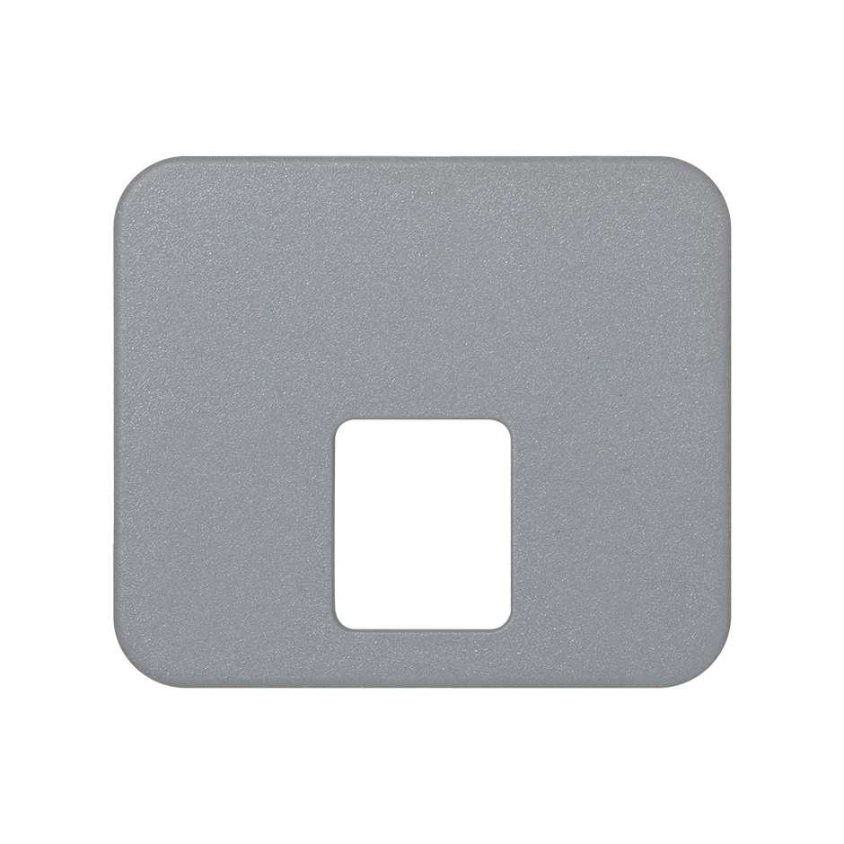 Plate for telephone sockets with RJ11 and RJ12 connectors grey Simon 75