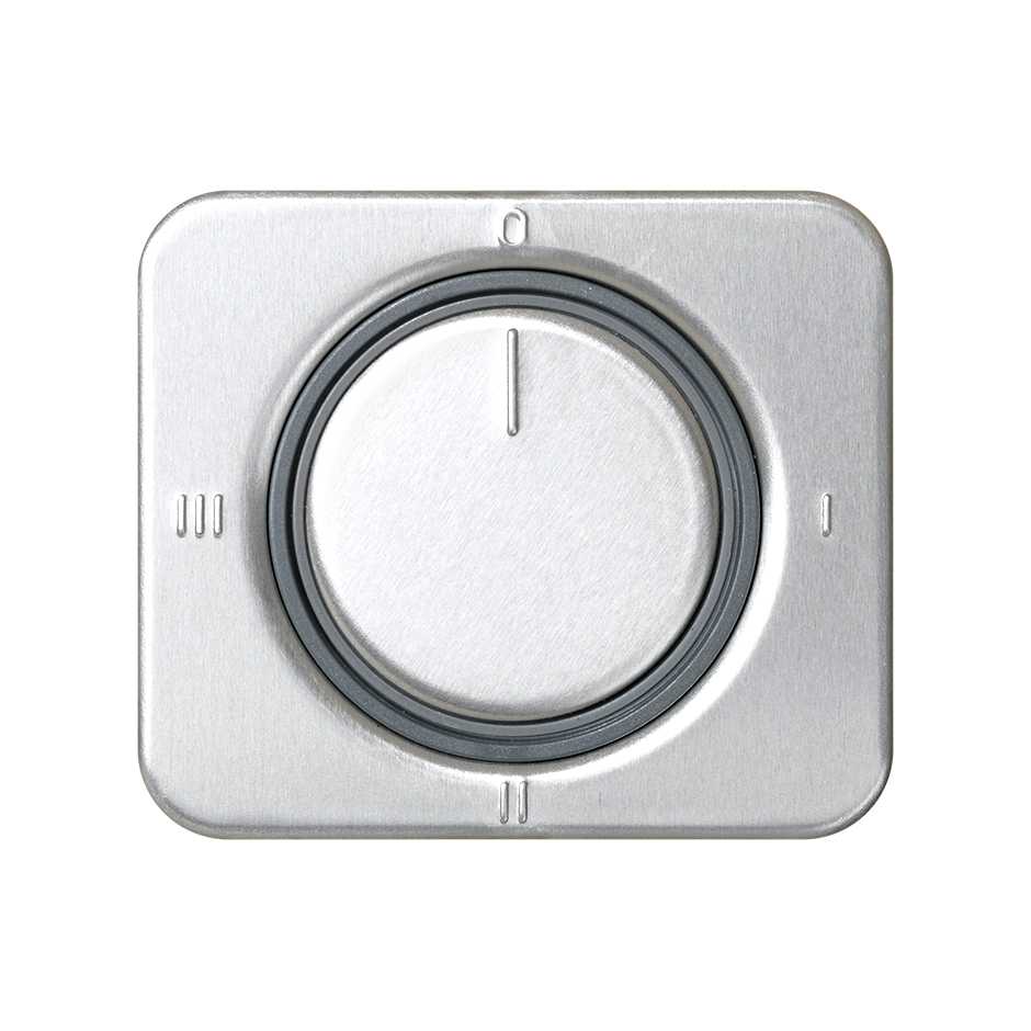 Cover for 2-way rotary switch with 4 positions and 0-I-II-III symbol aluminium Simon 75