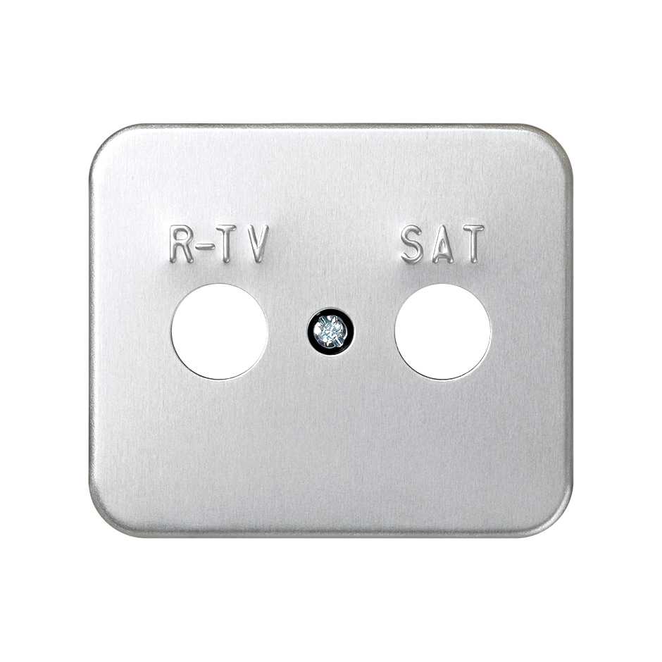 Placa para tomadas indutivas de R-TV+SAT alumínio Simon 75