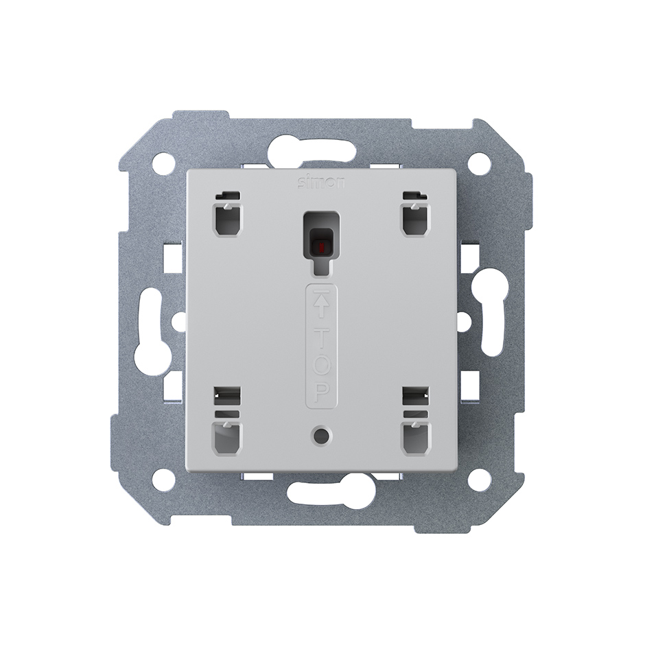 Interruptor unipolar 16A 250V~ com indicador luminoso e botão de pressão com sistema de conexão de terminais rápido Simon 360
