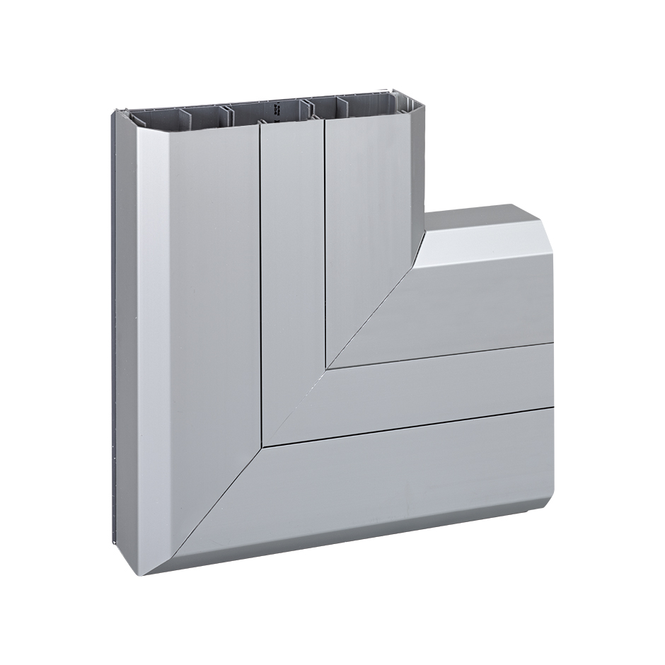 Accesorio ángulo plano ascendente para canal Cablomax 210x55mm de aluminio