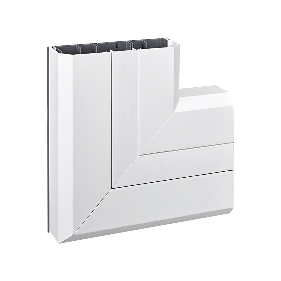Accesorio ángulo plano ascendente para canal Cablomax 210x55mm de PVC