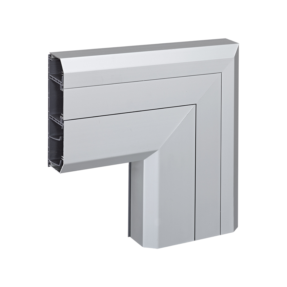 Accesorio ángulo plano descendente para canal Cablomax 130x55mm de PVC