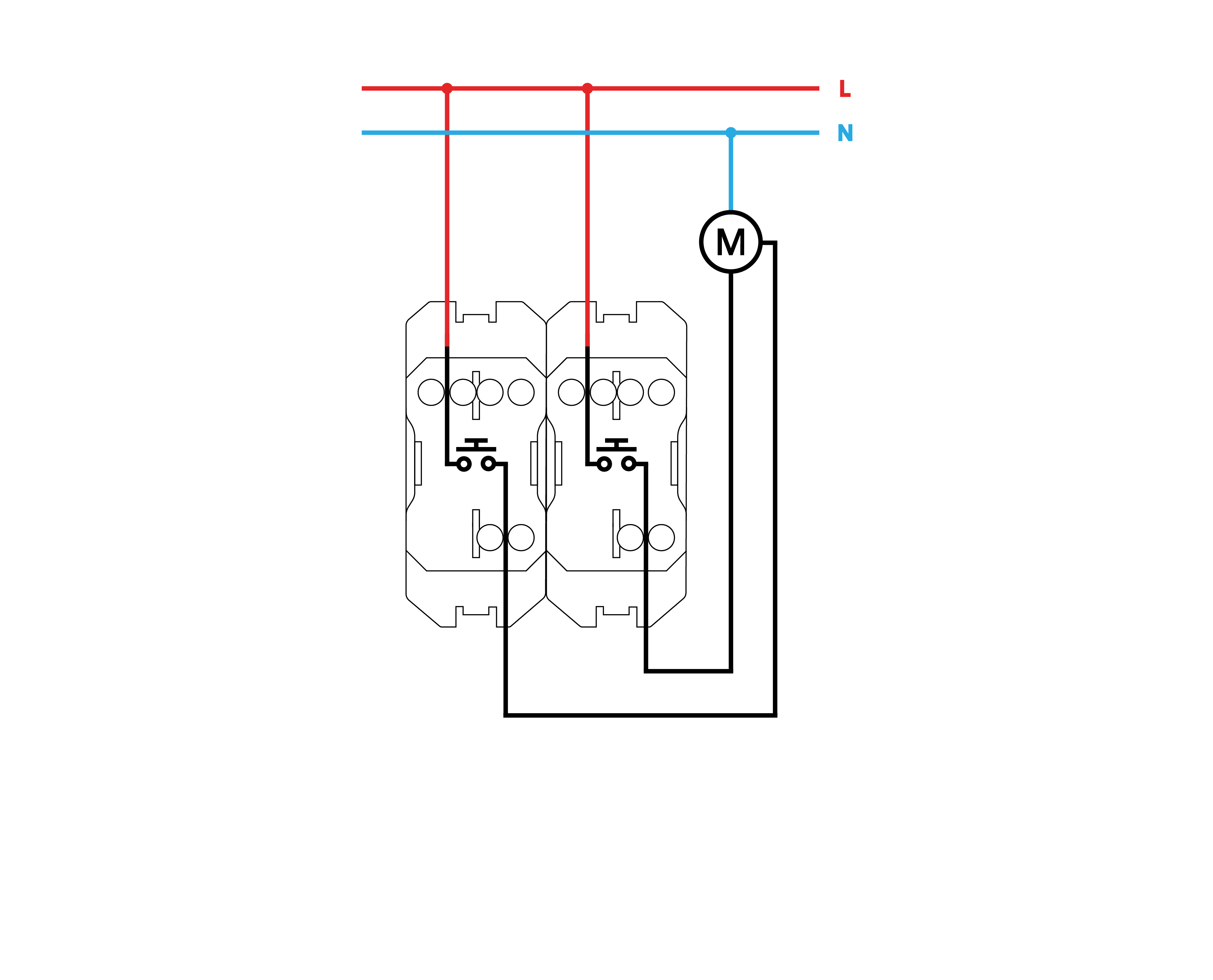 Set of 2 push-buttons switches for blinds 10A 250V~ without interlocking titanium Simon 270