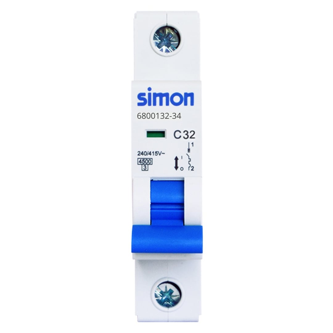 Disjoncteur unipolaire 32A Simon 680