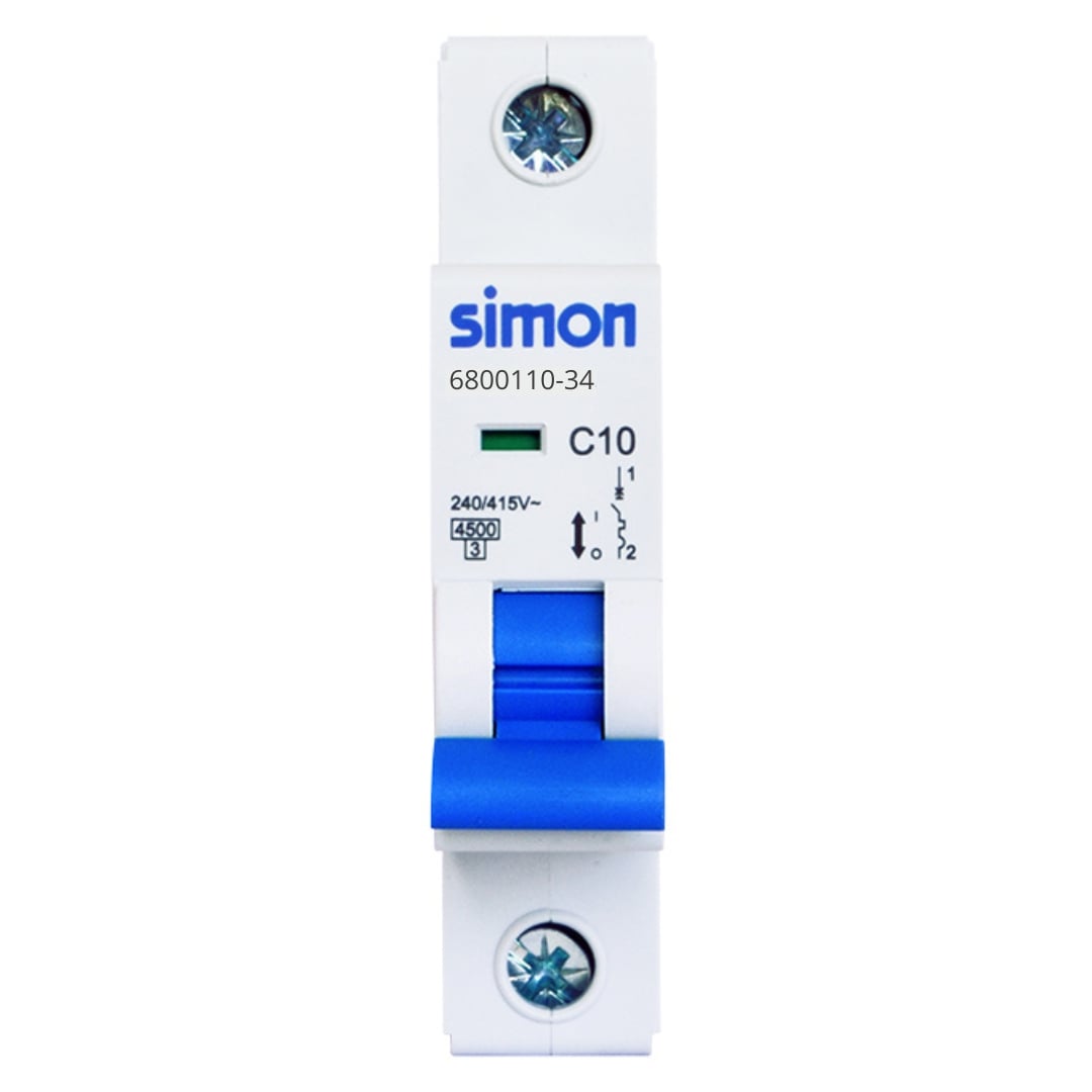 Disjoncteur unipolaire 10A Simon 680