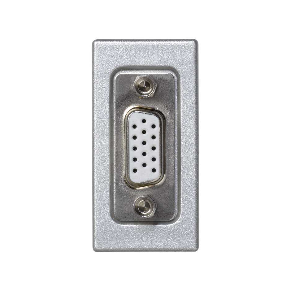 Conetor VGA HD15 fêmea com placa embelezadora alumínio Simon K45