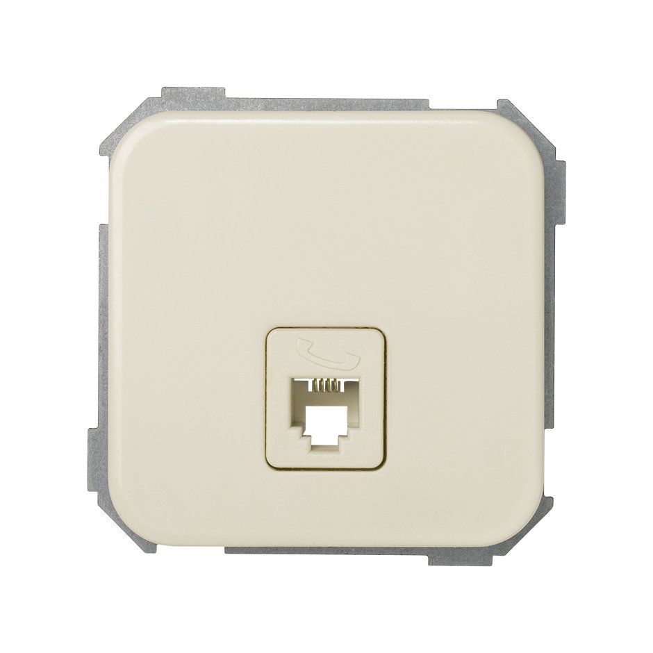 Telephone socket with 4 pins RJ11 ivory Simon 31