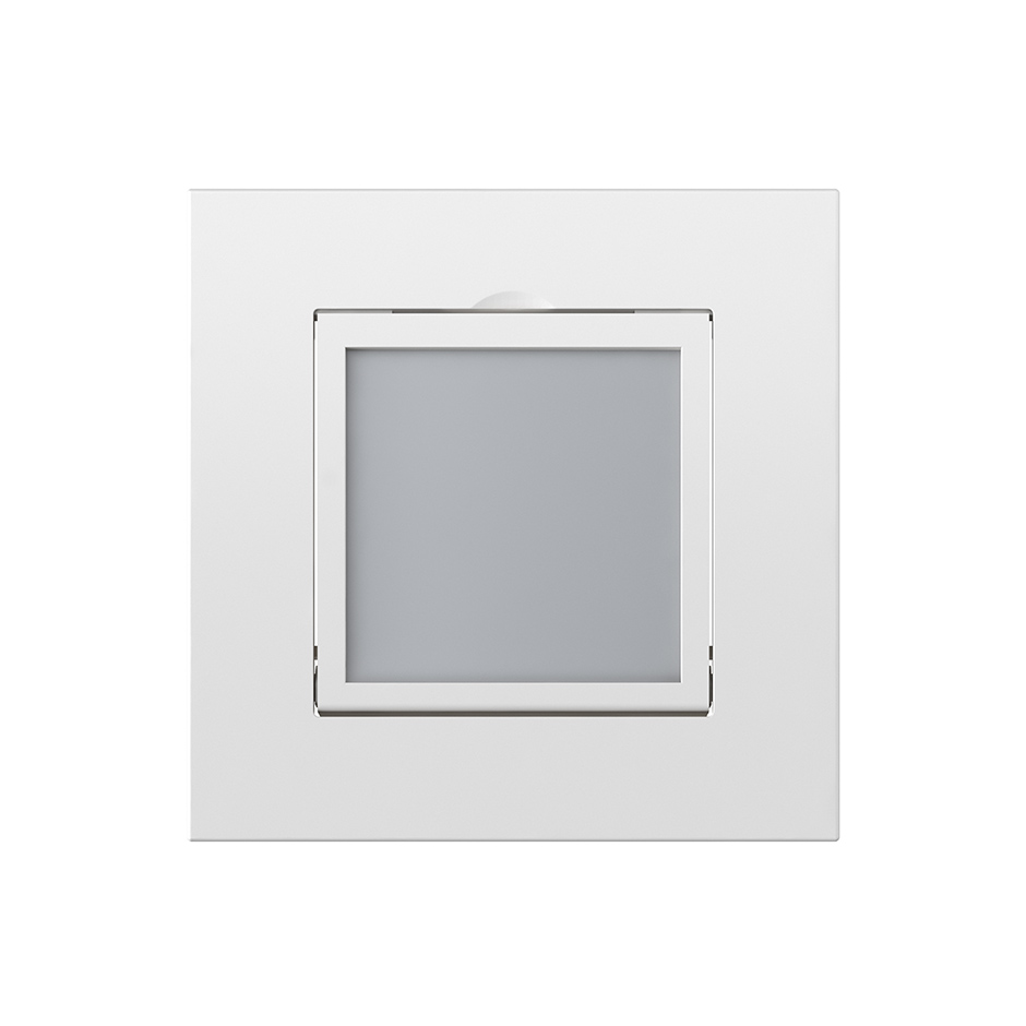 Plaque avec hublot pour la balise de courtoisie blanc mat Simon 360
