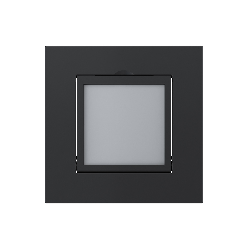 Plaque avec hublot pour la balise de courtoisie noir mat Simon 360