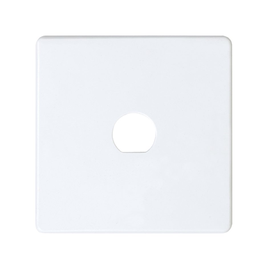 Plate for 1 BNC or TNC coaxial connector diameter 9.7 mm white Simon 27 Play
