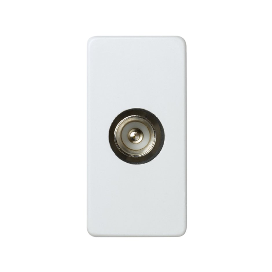 Single TV socket for half element white Simon 27 Play
