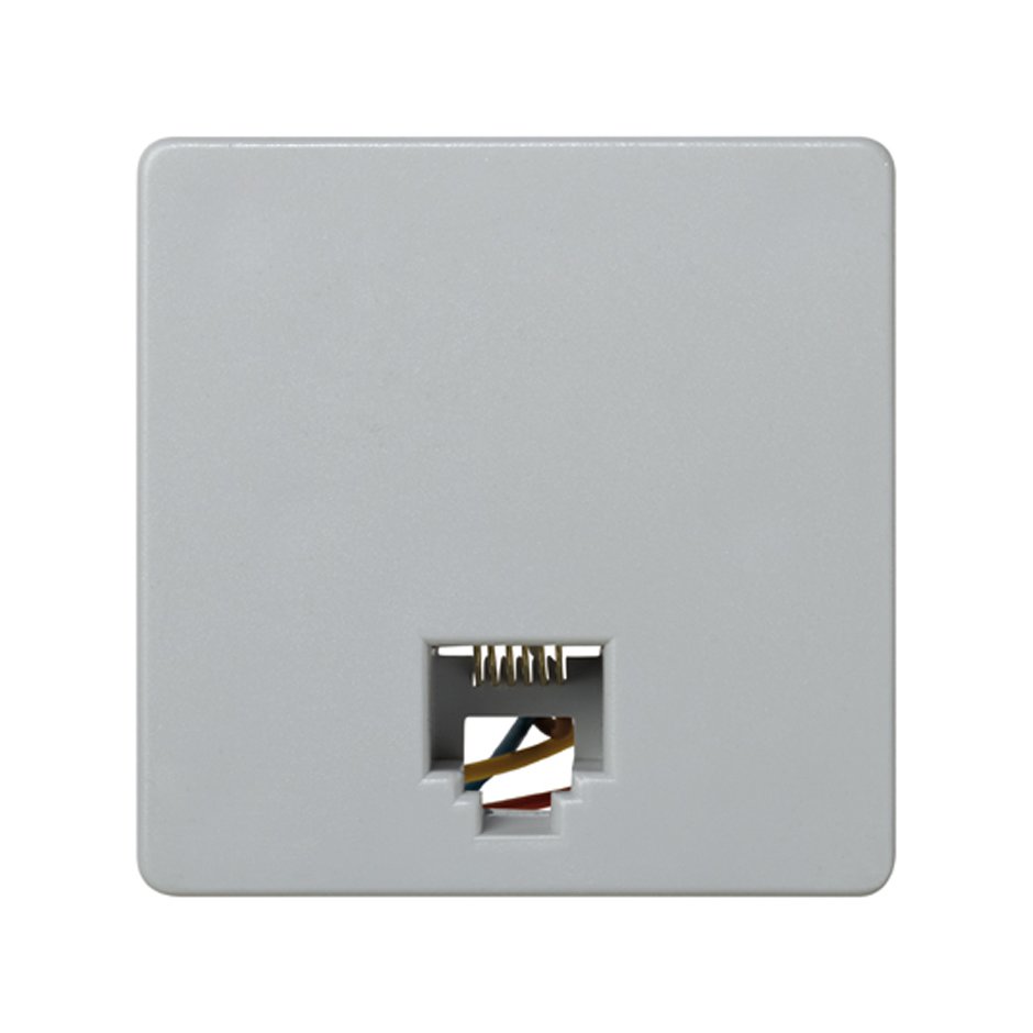 RJ12 telephone socket with 6 contacts grey Simon 27 Play