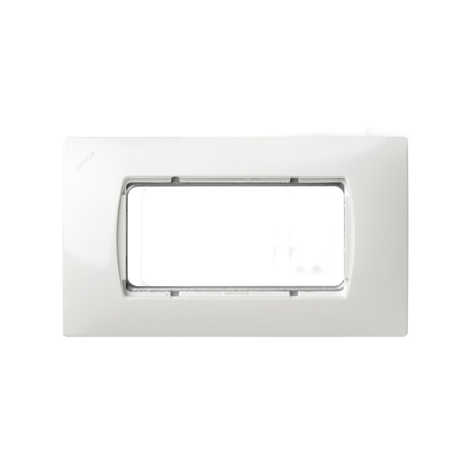 Frame for 4 half elements (2 elements) with centre frame for American box white Simon 27