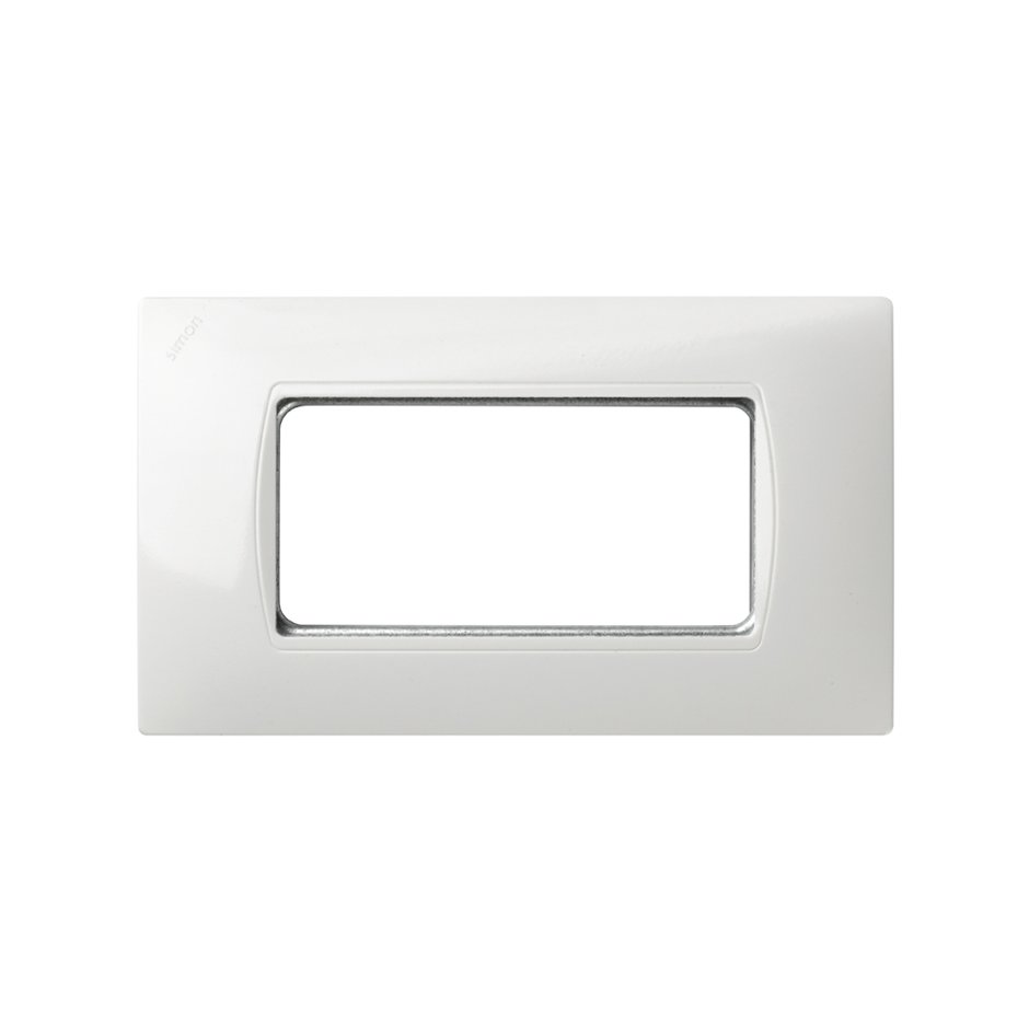 Frame with intermediate piece for 4 half elements (2 elements) with centre frame white Simon 27