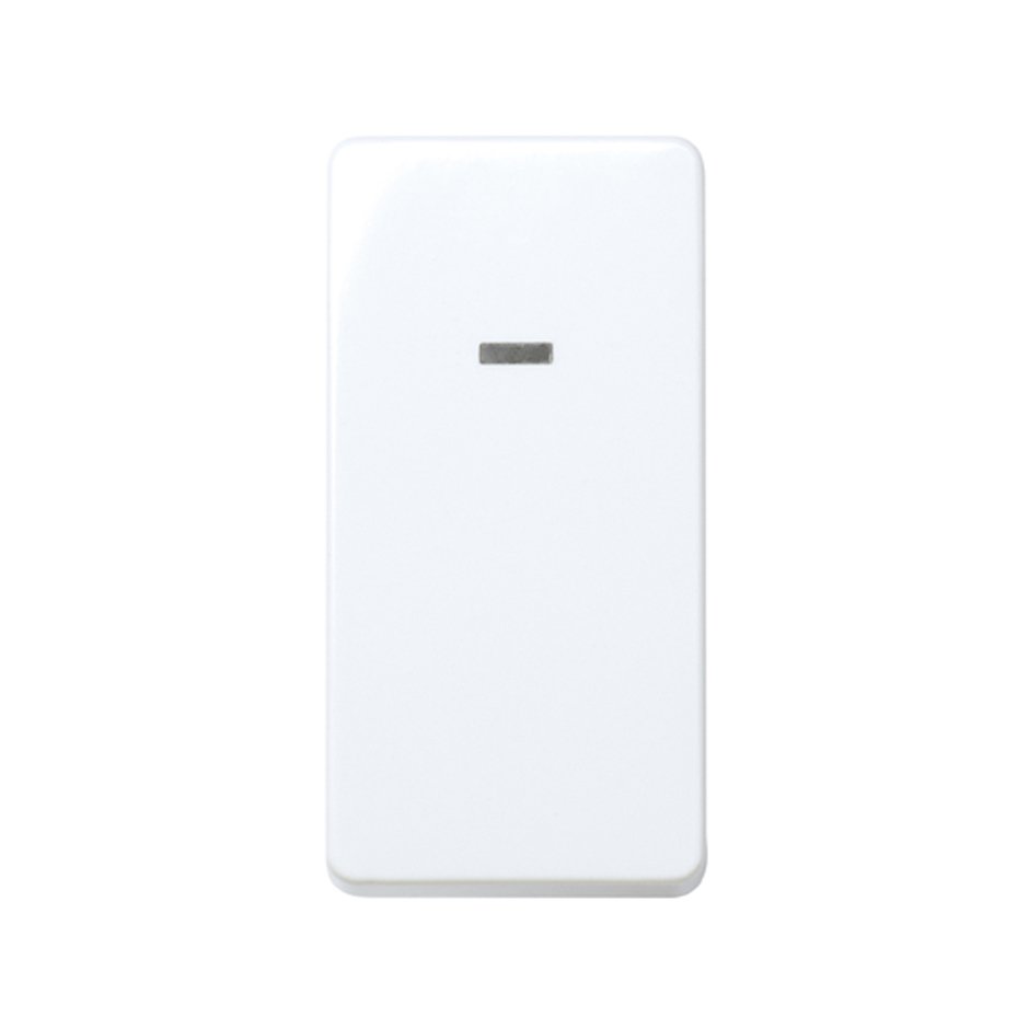 Botão de pressão neutro 10 A 250 V~ de meio-elemento com luminoso incorporado e ligação rápida de bornes branco Simon 27 Play