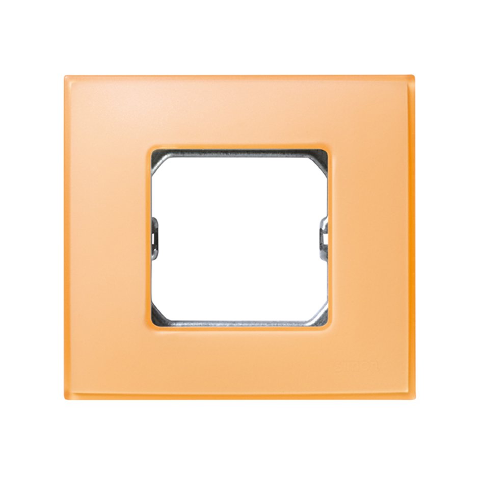 Frame for 1 element matt salmon without claws and with frame holder Simon 27 Neos