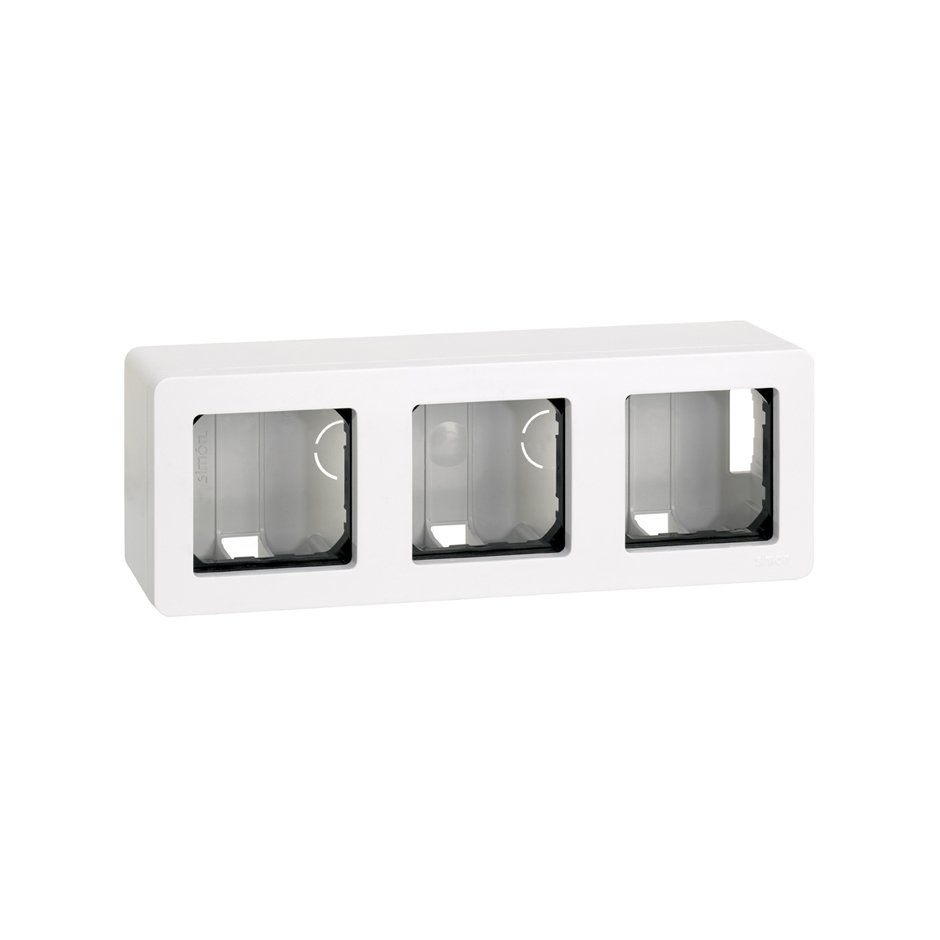 Surface-mount box for 3 elements white Simon 27