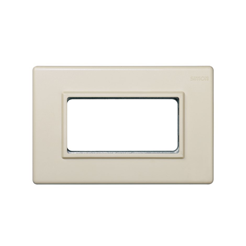 Frame for surface or flush mount boxes with centre frame with 1 row for 2 elements ivory Simon 27 Centralisations
