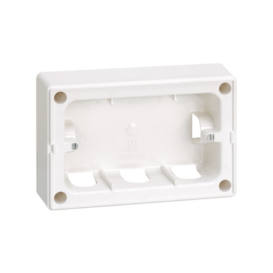 Base for surface mount box for frame with 1 row for 2 elements white Simon 27 Centralisations