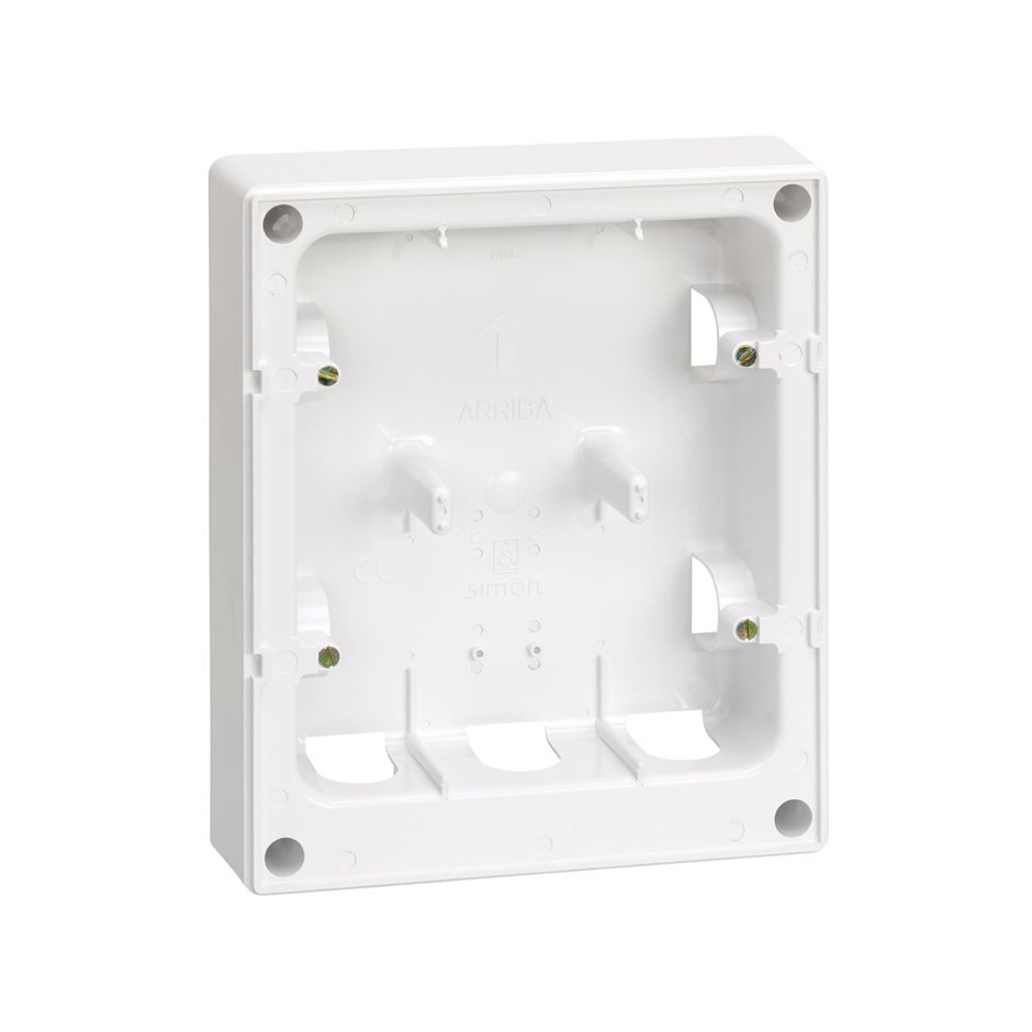 Base for surface mount box for frame with 2 rows for 4 elements white Simon 27 Centralisations