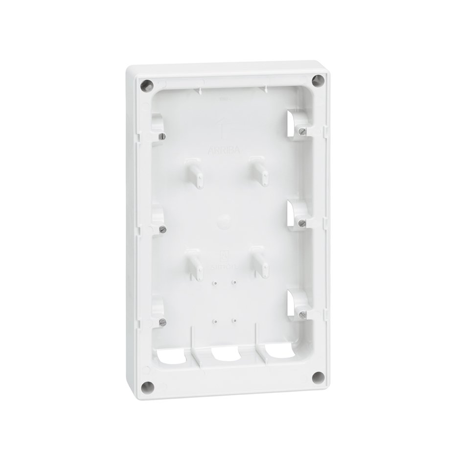 Base for surface mount box for frame with 3 rows for 6 elements white Simon 27 Centralisations