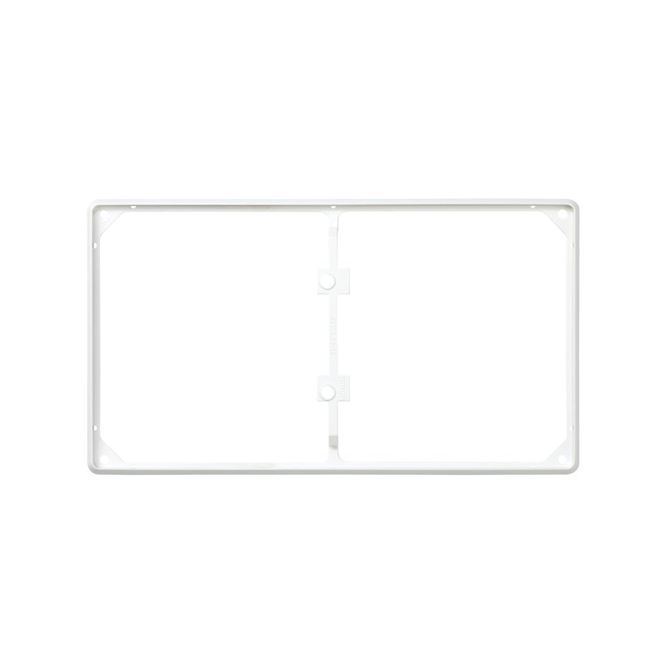 Trim frame for 2 elements snow white Simon 27