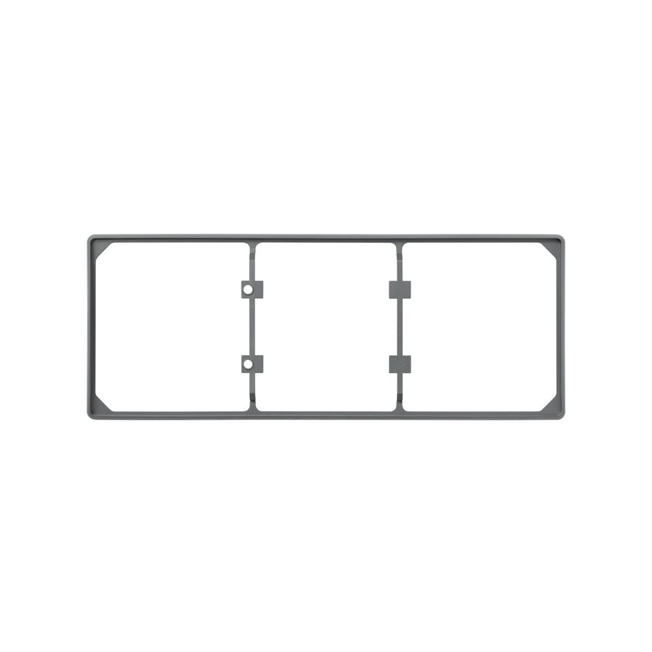 Trim frame for 3 elements grey Simon 27