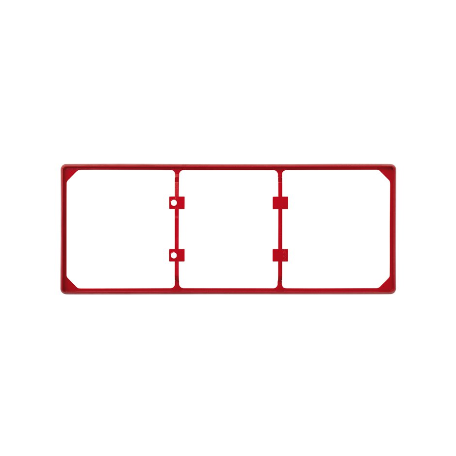 Trim frame for 3 elements red Simon 27
