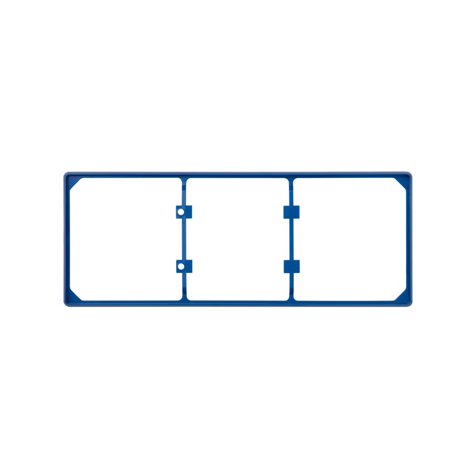 Trim frame for 3 elements blue Simon 27