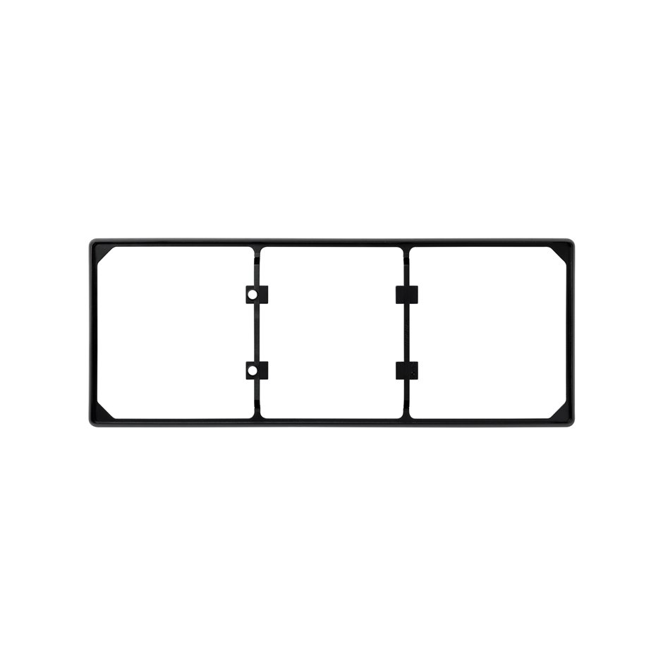 Trim frame for 3 elements black Simon 27