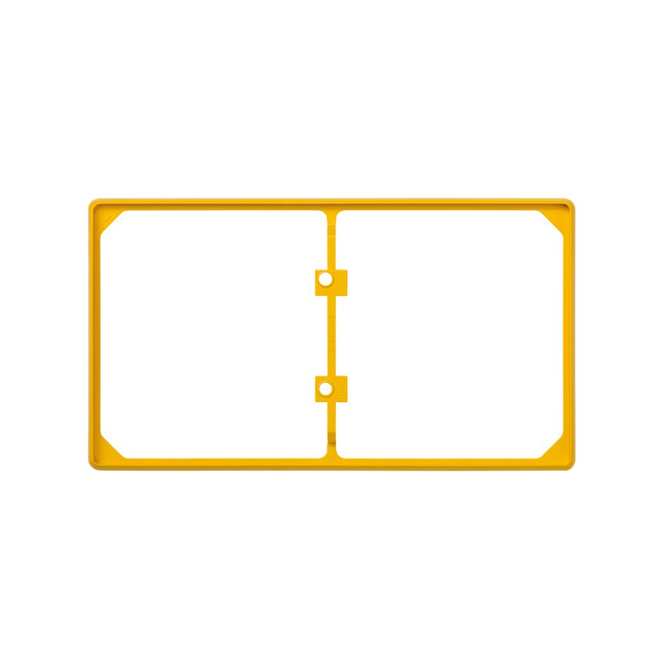 Trim frame for 2 elements yellow Simon 27