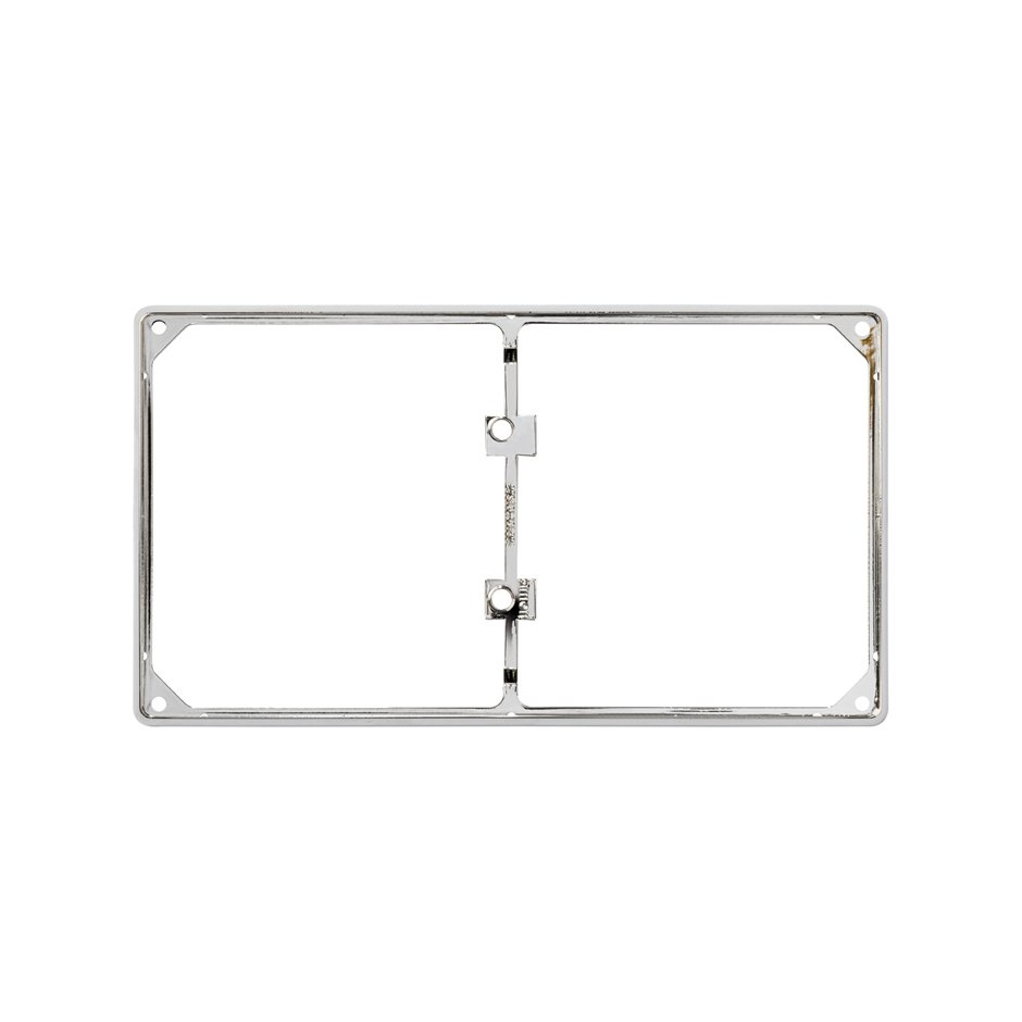 Trim frame for 2 elements nickel Simon 27