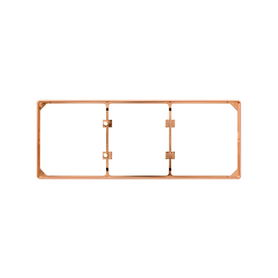 Trim frame for 3 elements copper Simon 27