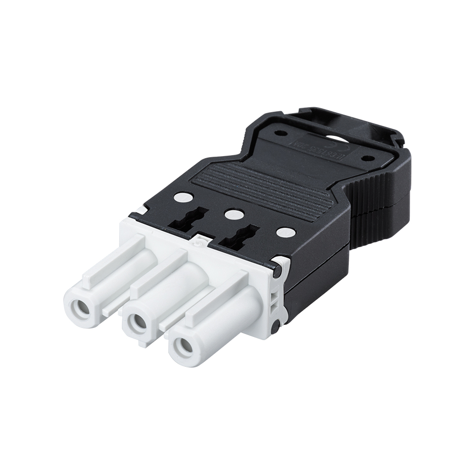 Quick aerial connector "Female" with 3 poles and housing for electric patch cord locking system white Simon Electric Wiring