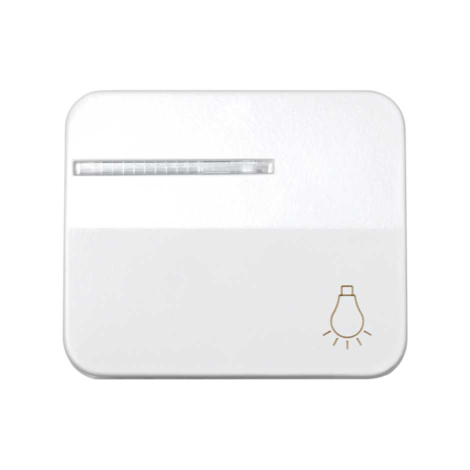 Single rocker with viewer and light symbol for push button white Simon 75