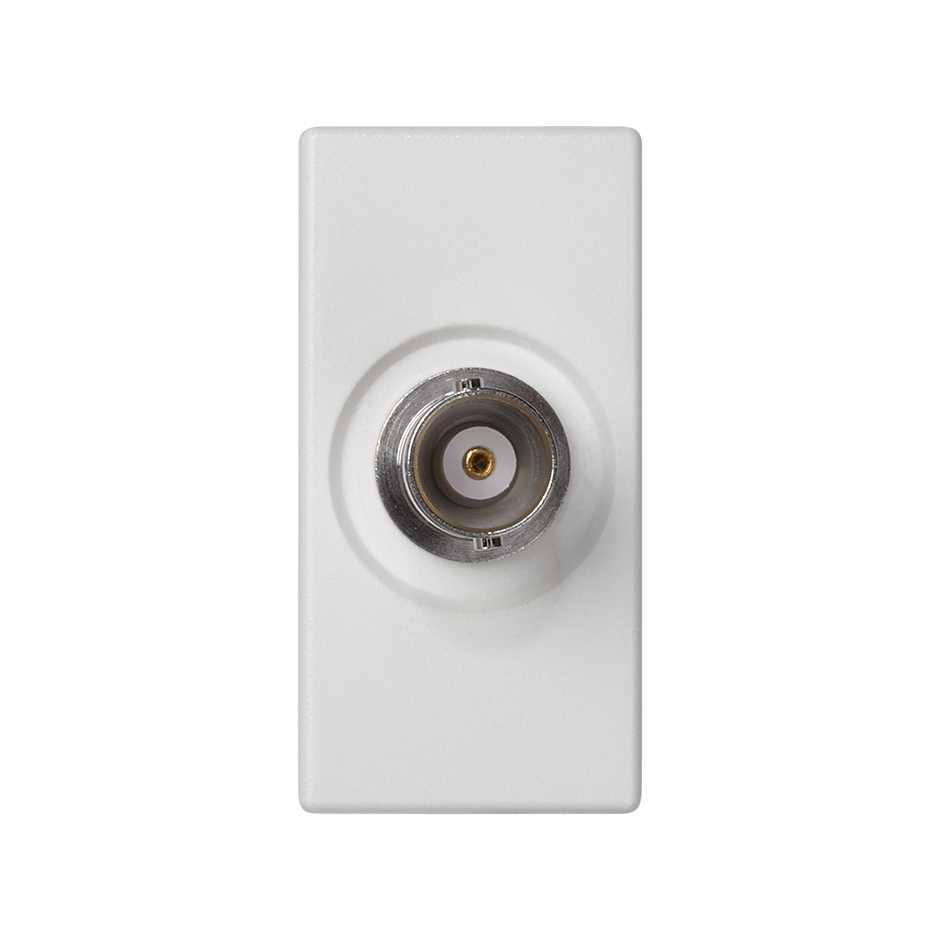 Connecteur BNC 75 Ohms femelle avec plaque blanche Simon K45