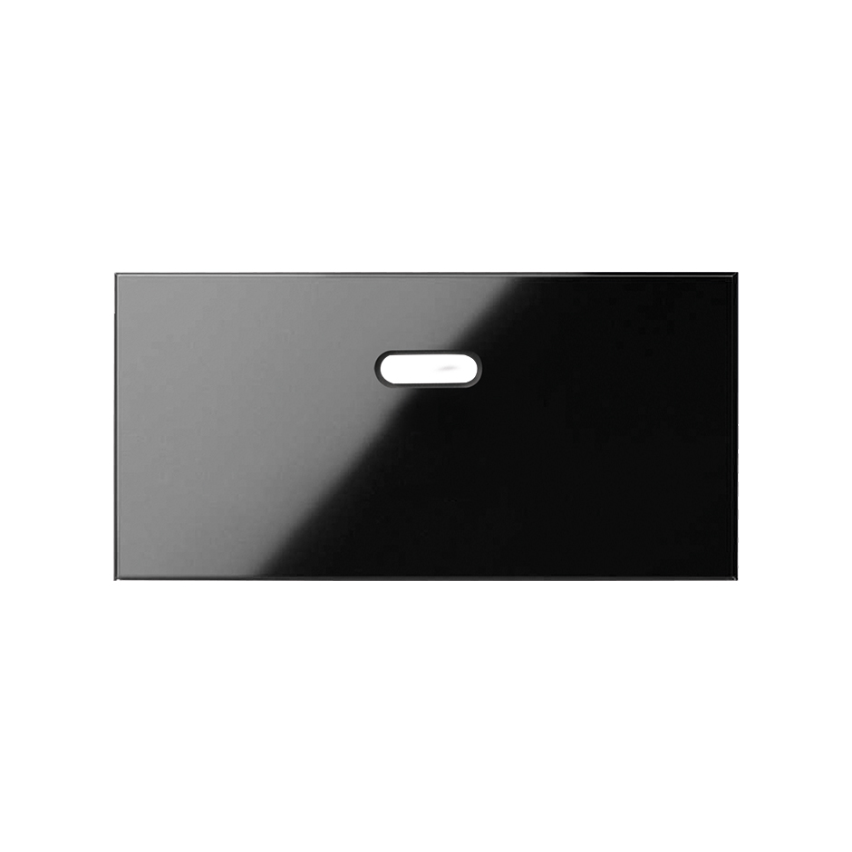 Cover for USB charger 1 C port Gloss black Simon 100